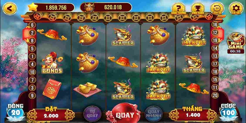 Giao diện nổ hũ 4 thần thú đẹp mắt dễ chơi
